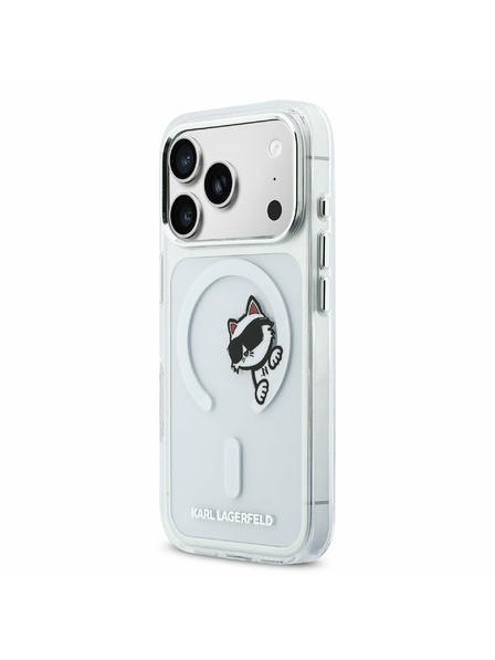 Karl Lagerfeld Karl Lagerfeld IML Choupette Peekaboo MagSafe Stražnji Poklopac za iPhone 17 Pro Transparent