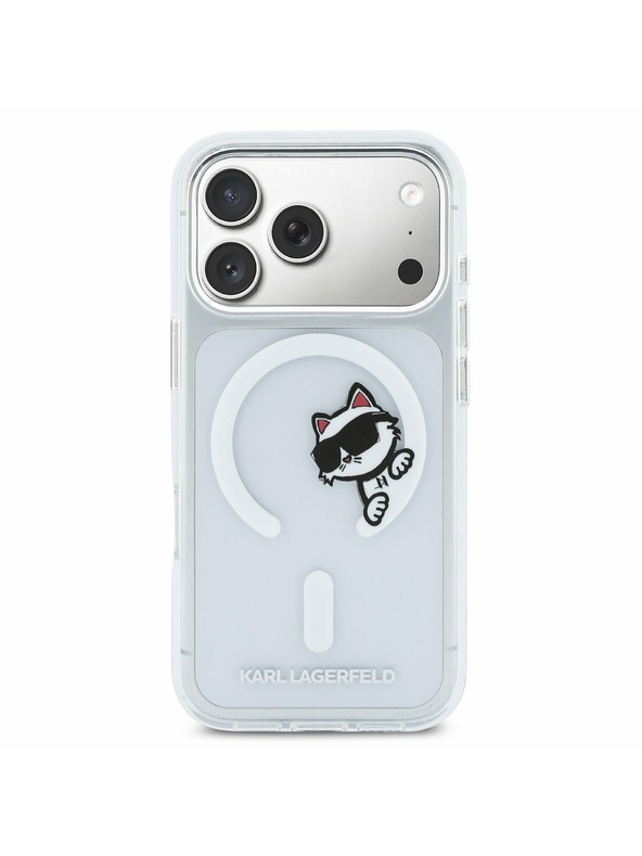 Karl Lagerfeld Karl Lagerfeld IML Choupette Peekaboo MagSafe Stražnji Poklopac za iPhone 17 Pro Transparent
