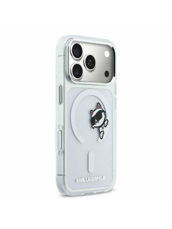 Karl Lagerfeld Karl Lagerfeld IML Choupette Peekaboo MagSafe Stražnji Poklopac za iPhone 17 Pro Transparent