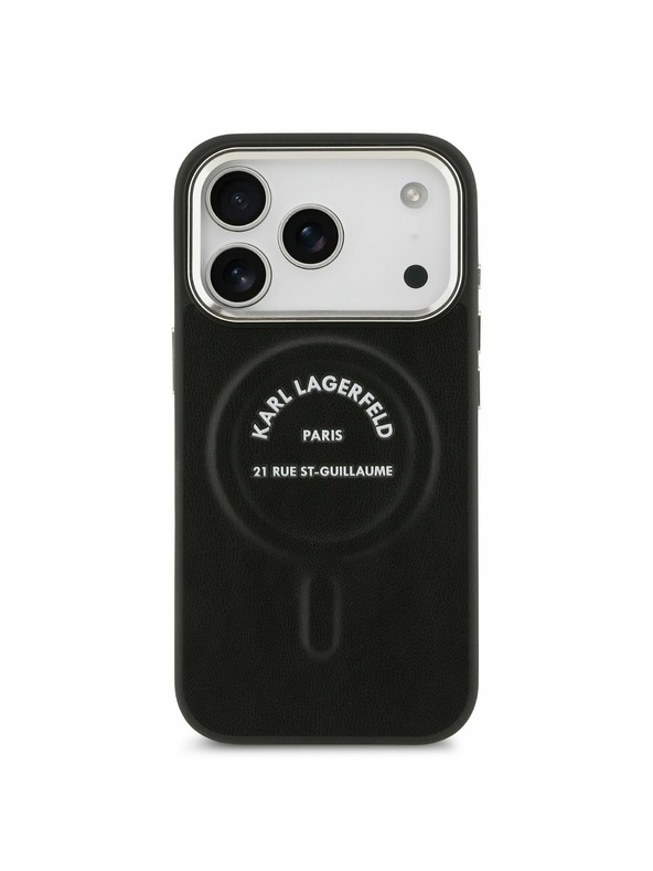 Karl Lagerfeld Karl Lagerfeld PU RSG Logo MagSafe Stražnji Poklopac za iPhone 17 Pro Black