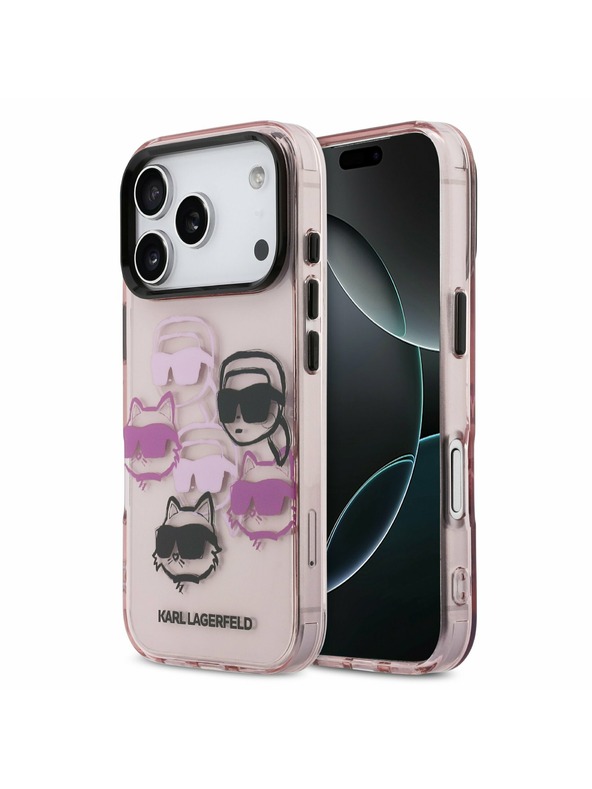 Karl Lagerfeld Karl Lagerfeld IML Multi K&CH Heads Stražnji Poklopac za iPhone 17 Pro Pink
