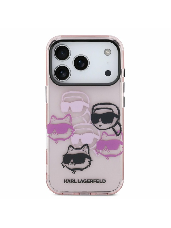 Karl Lagerfeld Karl Lagerfeld IML Multi K&CH Heads Stražnji Poklopac za iPhone 17 Pro Pink