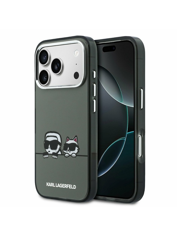 Karl Lagerfeld Karl Lagerfeld IML K&CH Heads Logo MagSafe Stražnji Poklopac za iPhone 17 Pro Black
