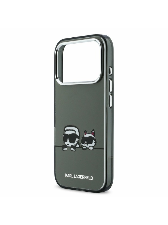Karl Lagerfeld Karl Lagerfeld IML K&CH Heads Logo MagSafe Stražnji Poklopac za iPhone 17 Pro Black
