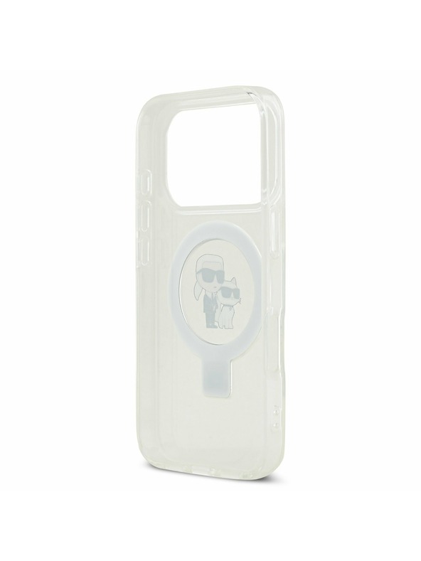 Karl Lagerfeld Karl Lagerfeld Ringstand Karl and Choupette MagSafe Stražnji Poklopac za iPhone 17 Pro White