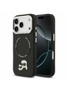 Karl Lagerfeld Karl Lagerfeld PU Karl and Choupette Heads Pins MagSafe Stražnji Poklopac za iPhone 17 Pro Black