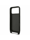 Karl Lagerfeld Karl Lagerfeld Saffiano Crossbody Remen Metal Karl and Choupette Stražnji Poklopac za iPhone 17 Pro Black