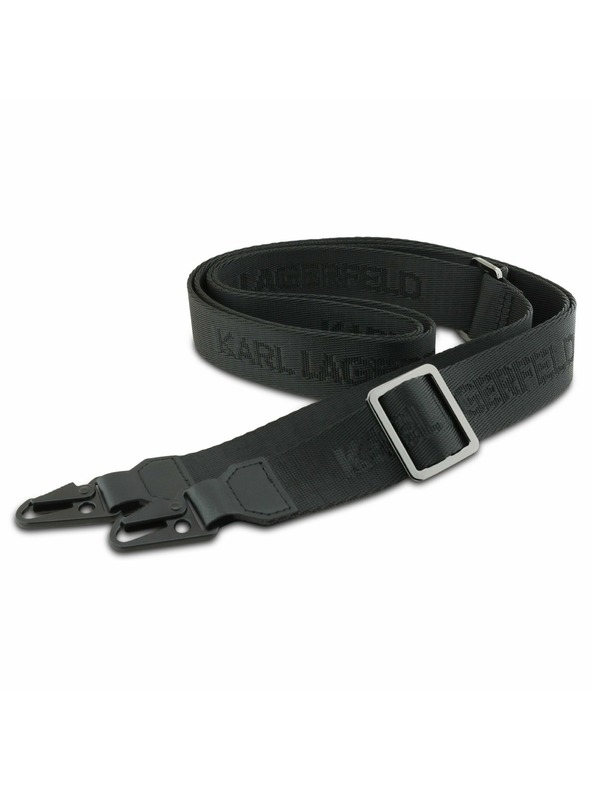 Karl Lagerfeld Karl Lagerfeld Saffiano Crossbody Remen Metal Karl and Choupette Stražnji Poklopac za iPhone 17 Pro Black