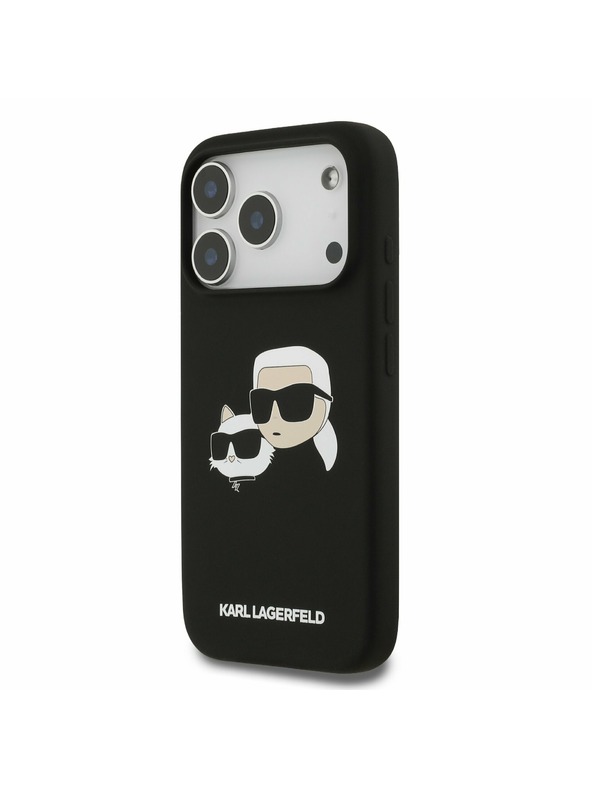 Karl Lagerfeld Karl Lagerfeld Liquid Silicone Double Heads MagSafe Stražnji Poklopac za iPhone 17 Pro Black