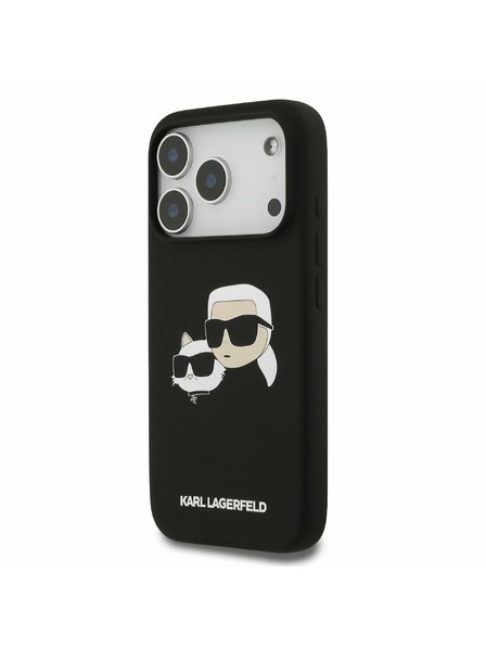 Karl Lagerfeld Karl Lagerfeld Liquid Silicone Double Heads MagSafe Stražnji Poklopac za iPhone 17 Pro Black