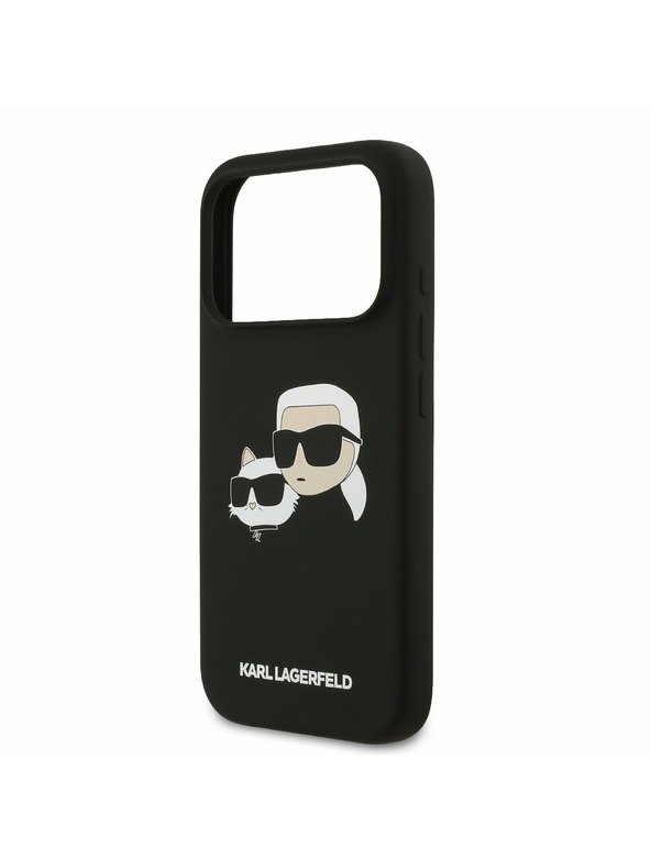 Karl Lagerfeld Karl Lagerfeld Liquid Silicone Double Heads MagSafe Stražnji Poklopac za iPhone 17 Pro Black