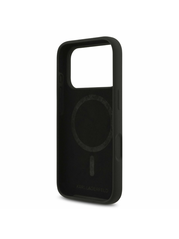 Karl Lagerfeld Karl Lagerfeld Liquid Silicone Karl and Choupette MagSafe Stražnji Poklopac za iPhone 17 Pro Black