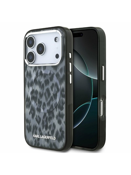 Karl Lagerfeld Karl Lagerfeld IML Leopard MagSafe Zadnji Poklopac za iPhone 17 Pro Grey