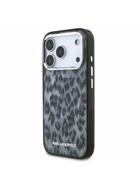 Karl Lagerfeld Karl Lagerfeld IML Leopard MagSafe Zadnji Poklopac za iPhone 17 Pro Grey