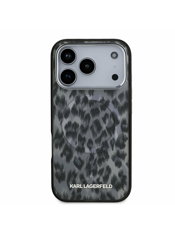 Karl Lagerfeld Karl Lagerfeld IML Leopard MagSafe Zadnji Poklopac za iPhone 17 Pro Grey