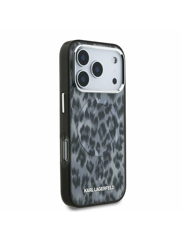 Karl Lagerfeld Karl Lagerfeld IML Leopard MagSafe Zadnji Poklopac za iPhone 17 Pro Grey