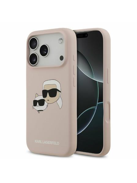Karl Lagerfeld Karl Lagerfeld Liquid Silicone Double Heads MagSafe Zadnji Poklopac za iPhone 17 Pro Pink