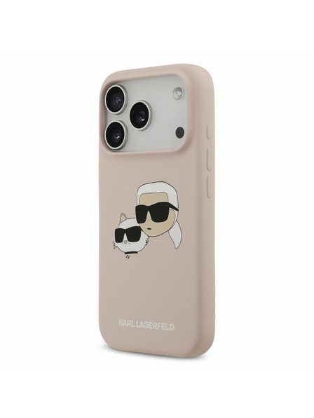 Karl Lagerfeld Karl Lagerfeld Liquid Silicone Double Heads MagSafe Zadnji Poklopac za iPhone 17 Pro Pink