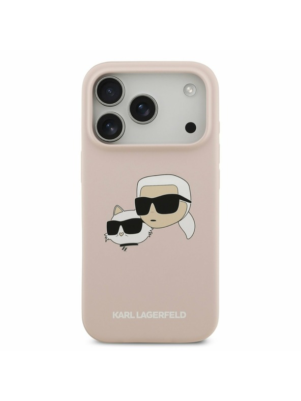 Karl Lagerfeld Karl Lagerfeld Liquid Silicone Double Heads MagSafe Zadnji Poklopac za iPhone 17 Pro Pink
