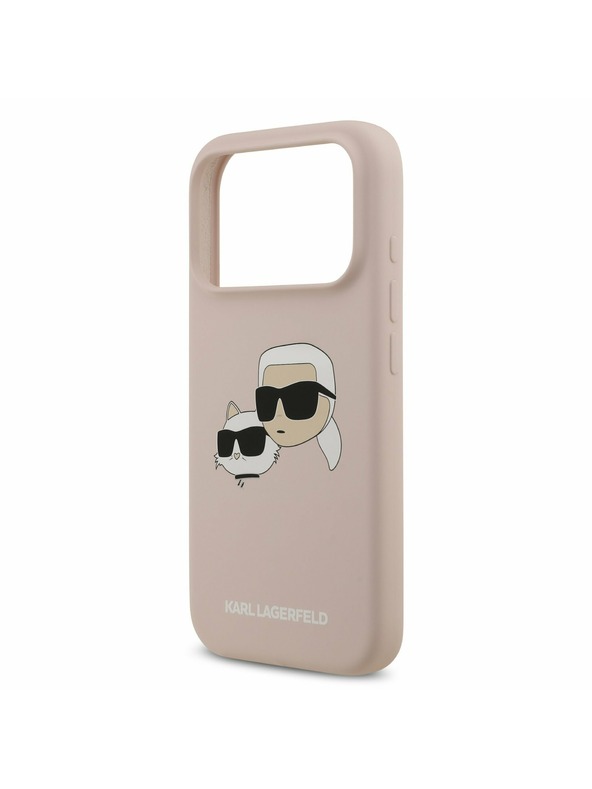 Karl Lagerfeld Karl Lagerfeld Liquid Silicone Double Heads MagSafe Zadnji Poklopac za iPhone 17 Pro Pink
