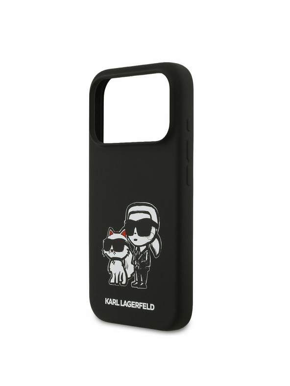 Karl Lagerfeld Karl Lagerfeld Liquid Silicone K&CH Sketch MagSafe Zadnji Poklopac za iPhone 17 Pro Black