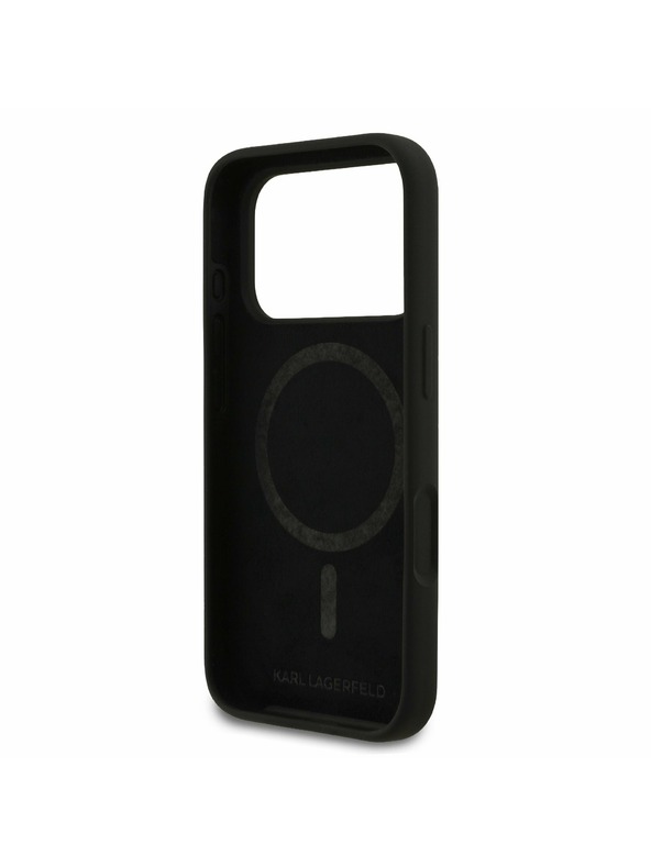 Karl Lagerfeld Karl Lagerfeld Liquid Silicone K&CH Sketch MagSafe Zadnji Poklopac za iPhone 17 Pro Black