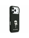 Karl Lagerfeld Karl Lagerfeld Liquid Silicone Metal Ikonik Zadnji Poklopac za iPhone 17 Pro Black