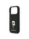 Karl Lagerfeld Karl Lagerfeld Liquid Silicone Metal Ikonik Zadnji Poklopac za iPhone 17 Pro Black