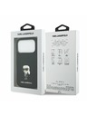 Karl Lagerfeld Karl Lagerfeld Liquid Silicone Metal Ikonik Zadnji Poklopac za iPhone 17 Pro Black