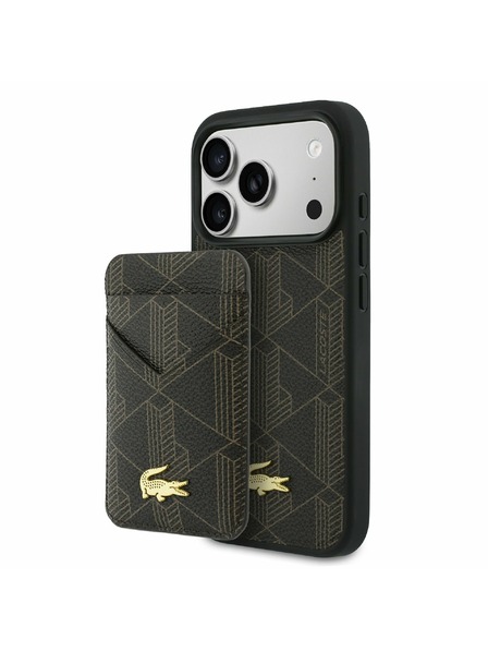Lacoste Lacoste PVC Blend MagSafe Zadnji Poklopac + Novčanik za iPhone 17 Pro Brown