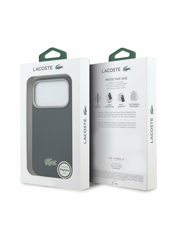 Lacoste Lacoste PVC Petit Pique Semi Wrap MagSafe Poklopac za iPhone 17 Pro Navy