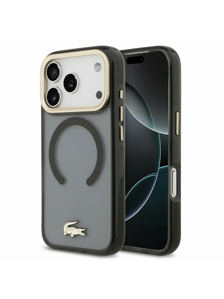 Lacoste Lacoste PC/TPU Frosted Finish Gold Logo MagSafe Zadnji Poklopac za iPhone 17 Pro Black