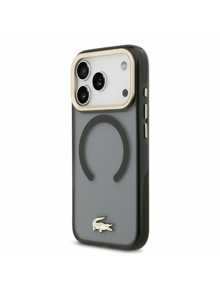 Lacoste Lacoste PC/TPU Frosted Finish Gold Logo MagSafe Zadnji Poklopac za iPhone 17 Pro Black