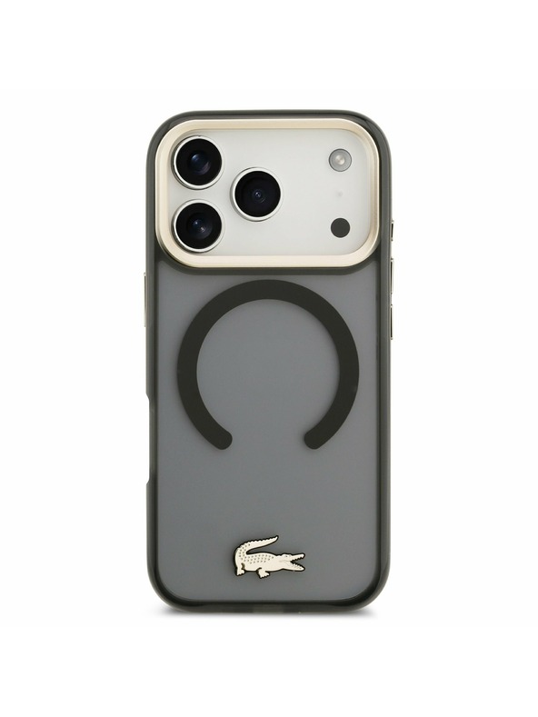 Lacoste Lacoste PC/TPU Frosted Finish Gold Logo MagSafe Zadnji Poklopac za iPhone 17 Pro Black