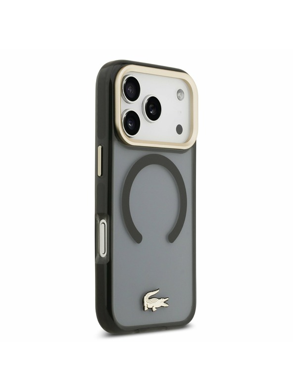 Lacoste Lacoste PC/TPU Frosted Finish Gold Logo MagSafe Zadnji Poklopac za iPhone 17 Pro Black