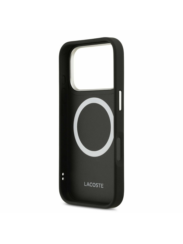 Lacoste Lacoste PU Leather Champs Elysees MagSafe Zadnji Poklopac za iPhone 17 Pro Black