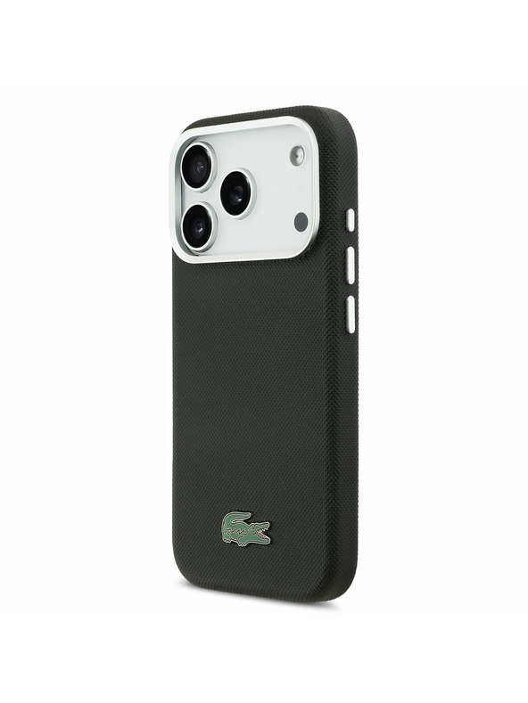 Lacoste Lacoste PVC Iconic Petit Pique Metal Logo MagSafe Zadnji Poklopac za iPhone 17 Pro Black