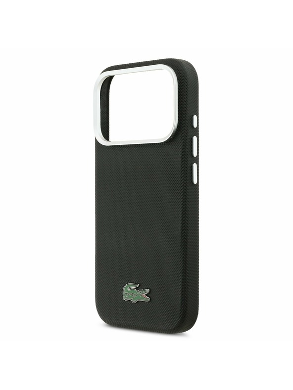 Lacoste Lacoste PVC Iconic Petit Pique Metal Logo MagSafe Zadnji Poklopac za iPhone 17 Pro Black