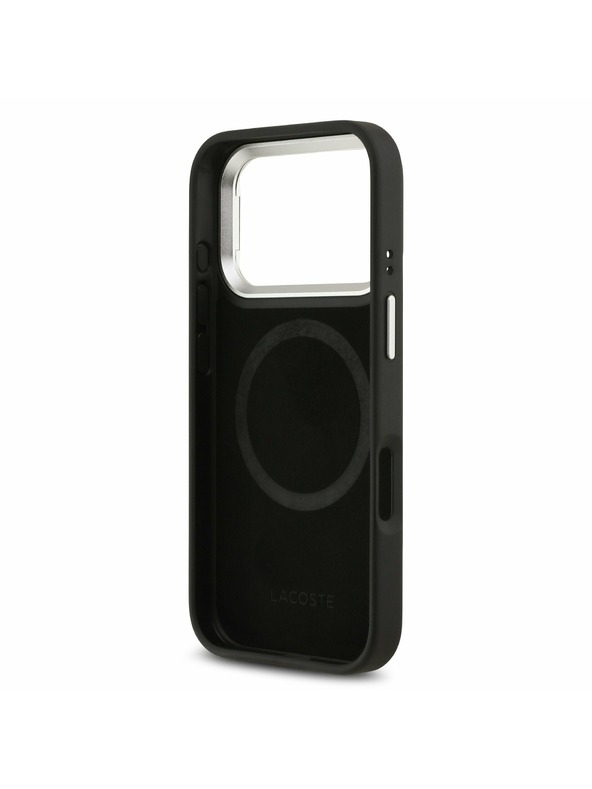 Lacoste Lacoste Iconic Petit Pique Camera Stand MagSafe Zadnji Poklopac za iPhone 17 Pro Black