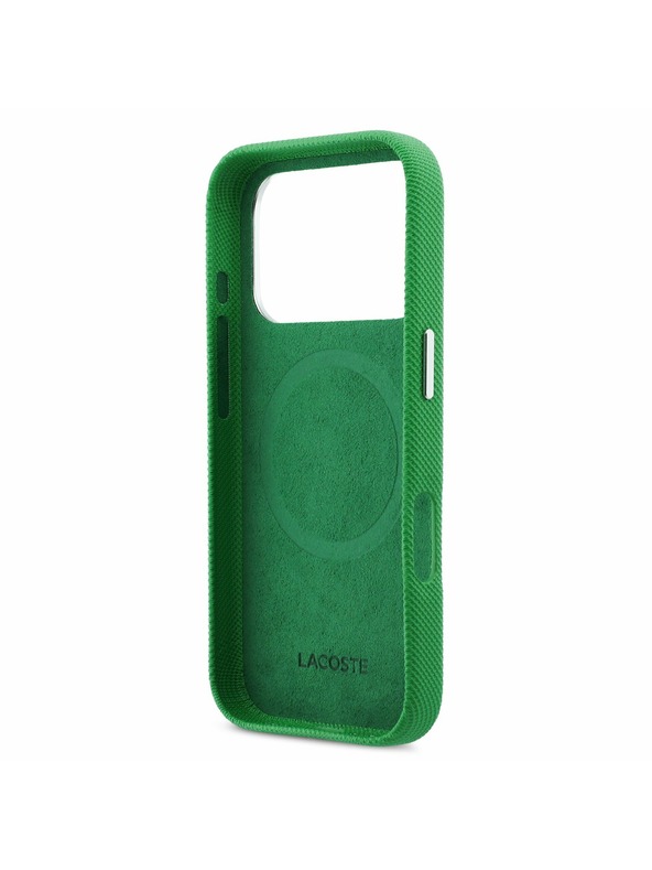 Lacoste Lacoste PVC Iconic Petit Pique Metal Logo MagSafe Zadnji Poklopac za iPhone 17 Pro Green