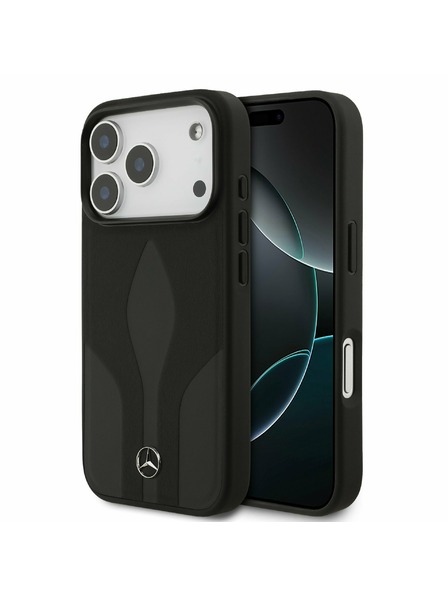 Mercedes Mercedes Leather The Move MagSafe Zadnji Poklopac za iPhone 17 Pro Black