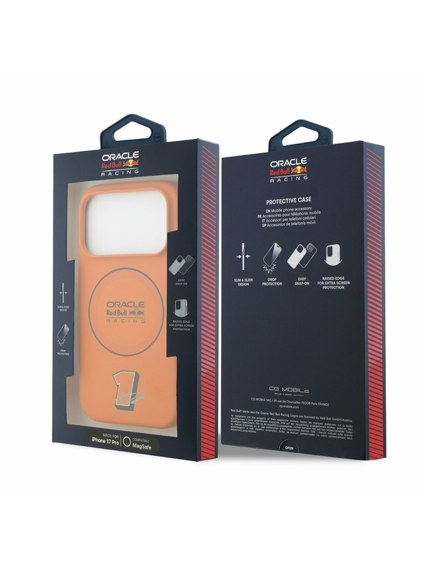 Red Bull Red Bull Silicone Blue Ring MagSafe Zadnji Poklopac za iPhone 17 Pro Orange