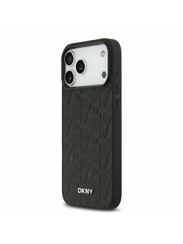 DKNY DKNY PU Leather Grid Pattern Magsafe Zadnji Poklopac za iPhone 17 Pro Max Black