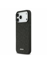DKNY DKNY PU Leather Grid Pattern Magsafe Zadnji Poklopac za iPhone 17 Pro Max Black