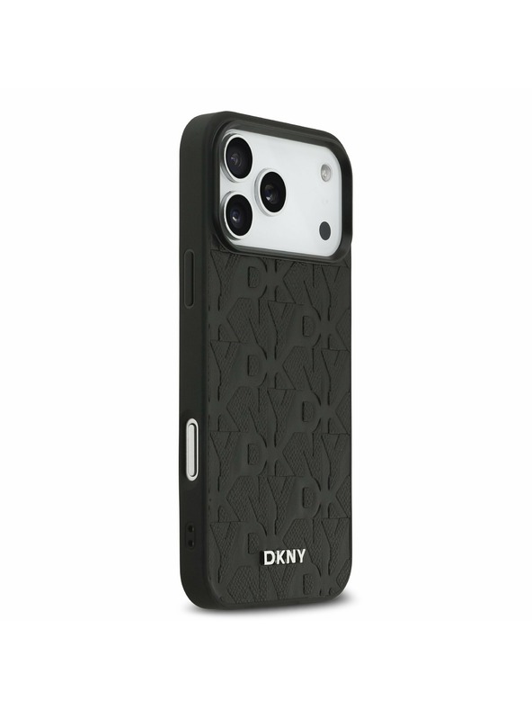 DKNY DKNY PU Leather Grid Pattern Magsafe Zadnji Poklopac za iPhone 17 Pro Max Black