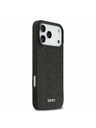 DKNY DKNY PU Leather Grid Pattern Magsafe Zadnji Poklopac za iPhone 17 Pro Max Black