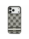 DKNY DKNY PU Leather Checkered Pattern and Stripe Zadnji Poklopac za iPhone 17 Pro Max Black