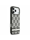 DKNY DKNY PU Leather Checkered Pattern and Stripe Zadnji Poklopac za iPhone 17 Pro Max Black