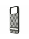 DKNY DKNY PU Leather Checkered Pattern and Stripe Zadnji Poklopac za iPhone 17 Pro Max Black
