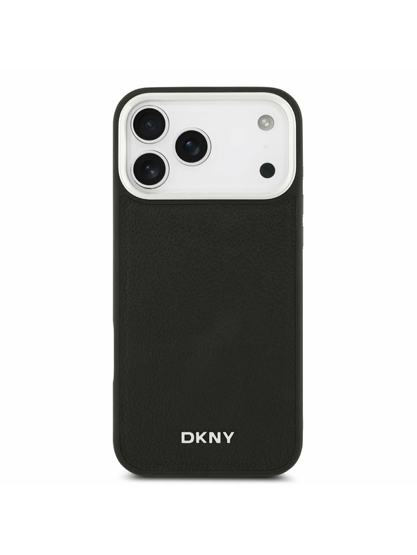 DKNY DKNY PU Leather Metal Logo Wrist Chain MagSafe Zadnji Poklopac za iPhone 17 Pro Max Black